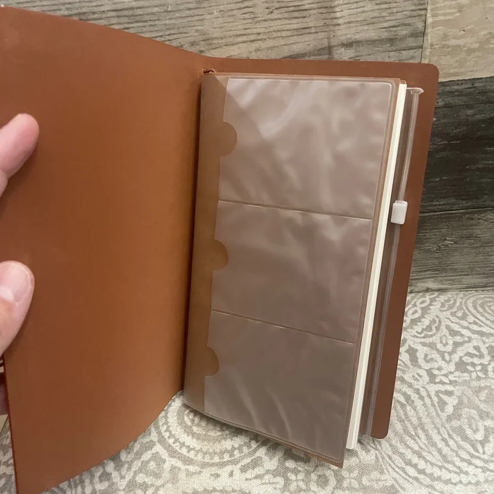 To My Dad Engraved Leather Journal Refillable Travelers Notebook Brown Gift